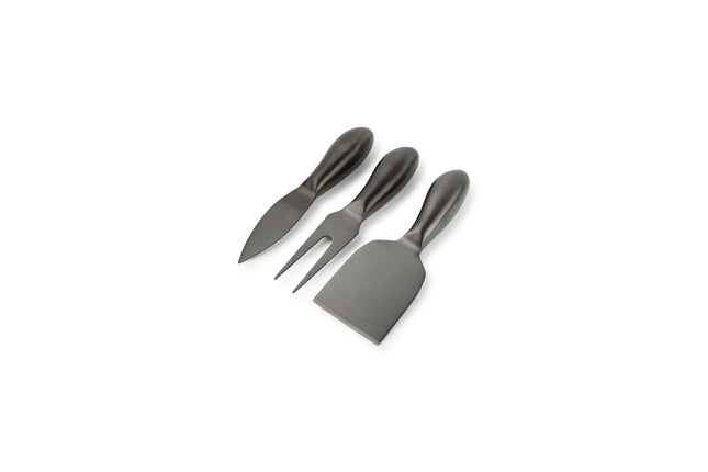 S & P Kaasmessenset 3-delig zwart Fromage