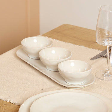S & P Rocca Schalenset | Beige 4 Delig Organisch Vorm