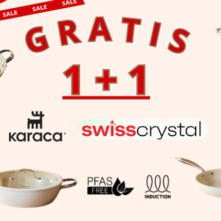 Collection image for: Karaca Swiss Crystal Anti Kleef - Pfas vrij 1+1 korting pannen