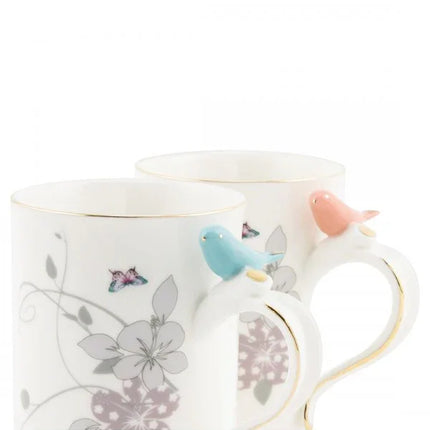 br.201723000011b bricard porcelain bird mokkenset-2dlg