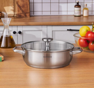 Karaca Elite Paslanmaz Çelik Basık Tencere – 30 cm (6,0 Litre)