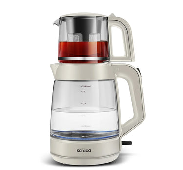 Karaca Glass Tea XL 2-in-1 Glas-Teekocher & Wasserkocher Starlight