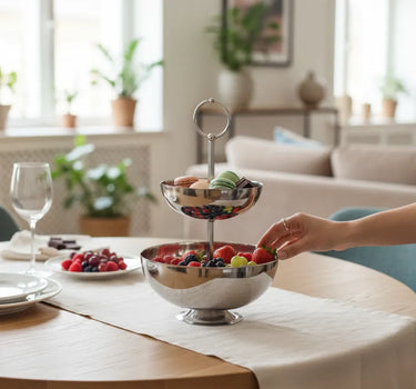 Etagère de service Silvara (Aura) en acier inoxydable