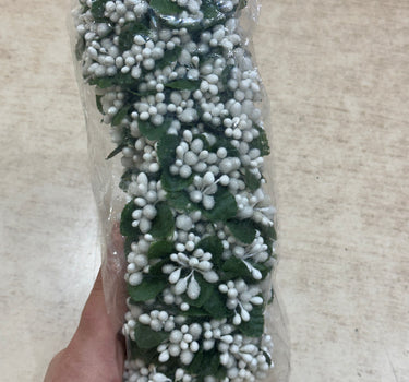 12 stuks bloemenst - nepbloemen -decoratie -mini-bloemen-CREAM- WHITE-planten-knutselen - krans