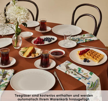 Karaca Artiste Bone China 20-teiliges Tafelservice für 6 Personen – Weiß
