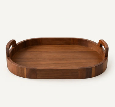 Acacia Ovaal dienblad met handgrepen 40 x 28 cm