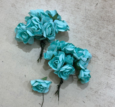 Peper Flower Kunstmatige bloemen – Set van 12 Mintgroene met Steel voor Bruidsboeketten, Tafeldecoratie, Bloemstukken, Feesten, Babyshowers en Woondecoratie