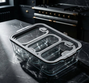 Ensemble de 4 boîtes de conservation modulaires en verre ACR Livia (choisissez votre option)

