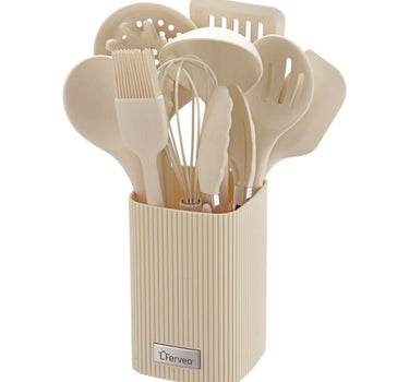 TAYLA Küchenutensilien-Set | Beige | 11-teilig