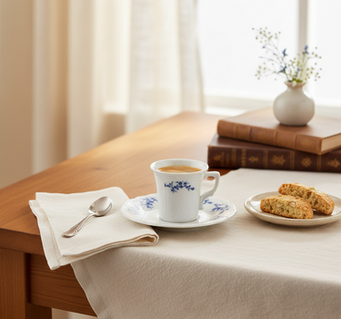 Flower Retro Blue Espresso-/Mokka-Set 12-teilig | Für 6 Personen