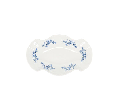 Serveerschaal 26x16cm Blue flower Retro