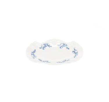 Serveerschaal 26x16cm Blue flower Retro