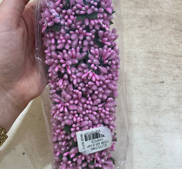 12 stuks bloemenst - nepbloemen -decoratie -mini-bloemen-roze-planten-knutselen - krans