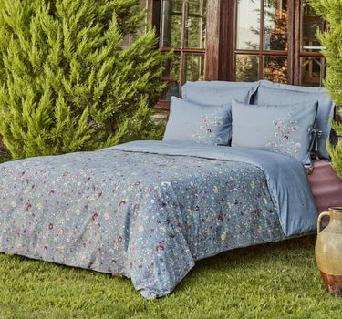 Karaca Ansey 100% Turkse Katoenen Dekbedovertrekset – Tweepersoons, Blauw