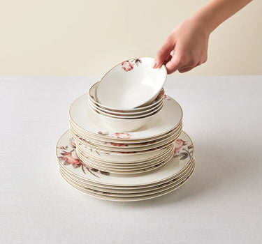 Karaca Bone China Rosie Serviesset 24-delige | 6 Personen