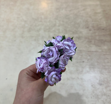 Peper Flower Kunstmatige bloemen – Set van 10 - licht Paars met Steel voor Bruidsboeketten, Tafeldecoratie, Bloemstukken, Feesten, Babyshowers en Woondecoratie