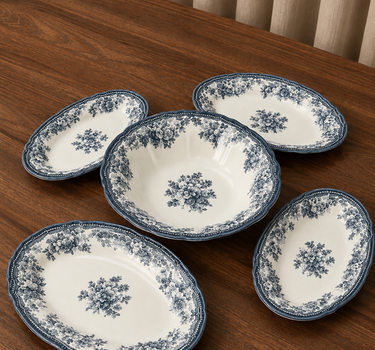 New Vintage Anthracite Serving Plates, 21 cm | Set of 2