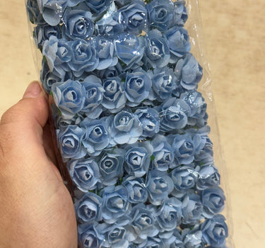 Peper Flower Kunstmatige bloemen – Set van 12 - blauw met Steel voor Bruidsboeketten, Tafeldecoratie, Bloemstukken, Feesten, Babyshowers en Woondecoratie