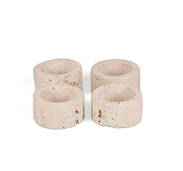 OPUS TRAVERTEN PEÇETE HALKALARI 5 CM – TRAVERTEN – 4'LÜ SET

