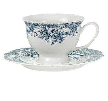 Sapphire Flora Cappuccino / Nescafé 12 Parça | 6 Kişilik | Vintage Mavi (Fleury – Cyril)

