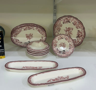 New Vintage Ontbijtset Maroon | 20 delig / 6 persoons