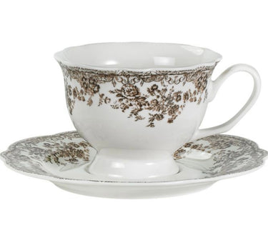 Brown Flora Cappuccino / Nescafé 12 Parça | 6 Kişilik | Vintage Kahverengi (Fleury – Cyril)

