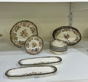 New Vintage Ontbijtset Brown | 20 delig / 6 persoons