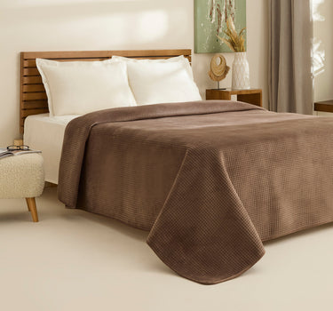 Karaca Chloe Sprei, Tweepersoons, Brown ( 230 x 240 cm )