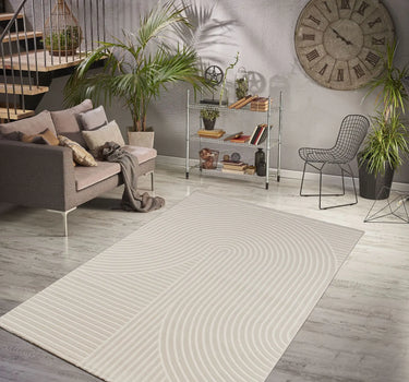 A - Z URGUP 39 HALI DARK CREAM Grote Boogjes - Japandi