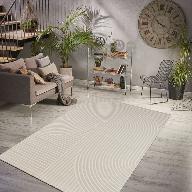 A - Z URGUP 39 HALI DARK CREAM Grote Boogjes - Japandi