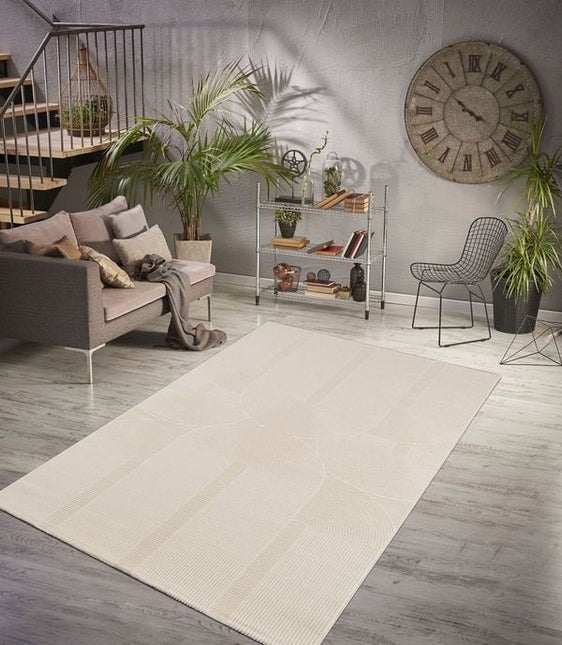 A - Z URGUP 78 HALI DARK CREAM (fijne) Boogjes - Japandi