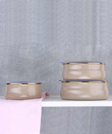 ACR ACAR QUALITA HUMA EMAYE 3 DELIG VOORRAADBUSSEN BEIGE