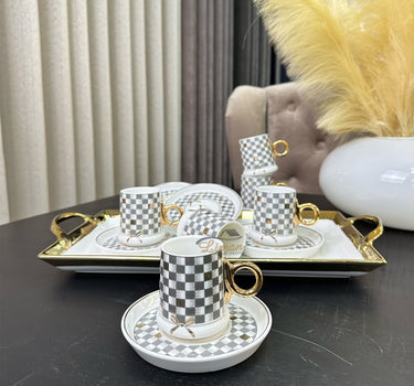 ACR ACR Almond Espressoset 12 Delig | 6 Persoons Grijs