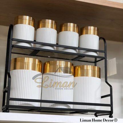 ACR ACR Alya Kruidenset met Stand 8 Delig Mat Wit - Gold