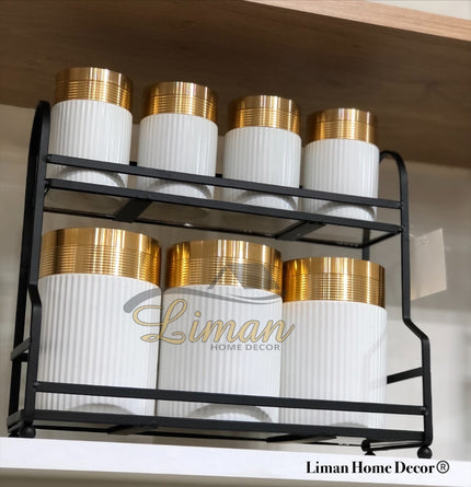 ACR ACR Alya Kruidenset met Stand 8 Delig Mat Wit - Gold