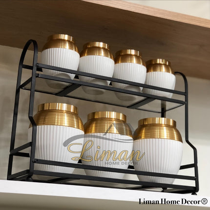 ACR ACR Alya Kruidenset met Stand 8 Delig Mat Wit - Gold