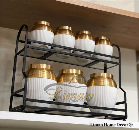 ACR ACR Alya Kruidenset met Stand 8 Delig Mat Wit - Gold