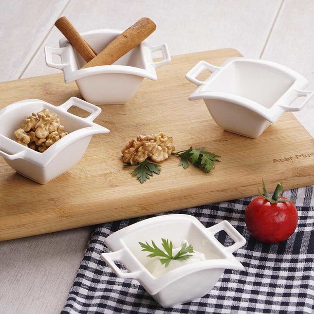 ACR ACR Bianca Perla Vierkant Saus Schaal 10 X 3.5 Cm ( 4 Dlg)