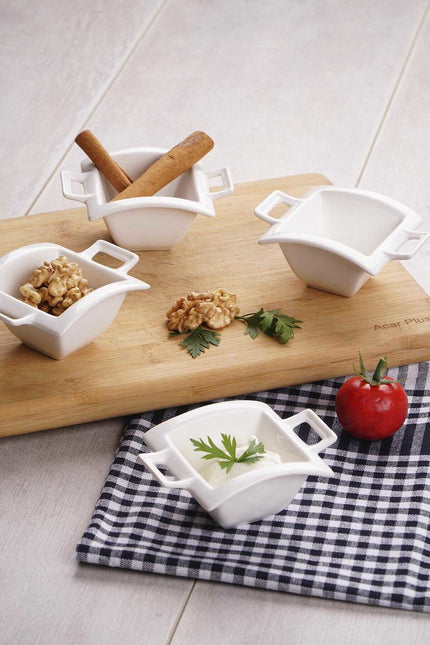 ACR ACR Bianca Perla Vierkant Saus Schaal 10 X 3.5 Cm ( 4 Dlg)