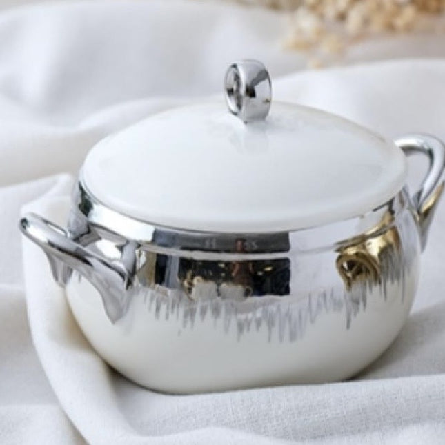 ACR ACR BIANCO PERLA MINI SOEP TERRINE MET DEKSEL ZILVER