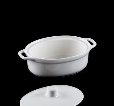 ACR ACR Bianco perla Ovenschaal Ovaal met Deksel 26 Cm
