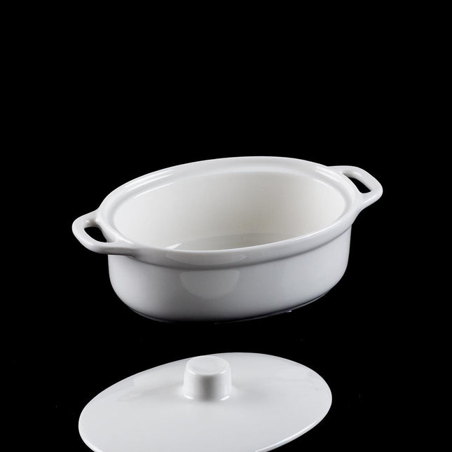 ACR ACR Bianco perla Ovenschaal Ovaal met Deksel 26 Cm