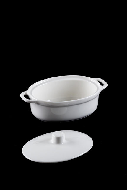 ACR ACR Bianco perla Ovenschaal Ovaal met Deksel 26 Cm