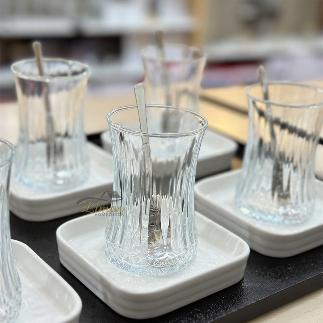 ACR ACR Bianco Perla Vierkant Theeset 18 Delig | 6 Persoons