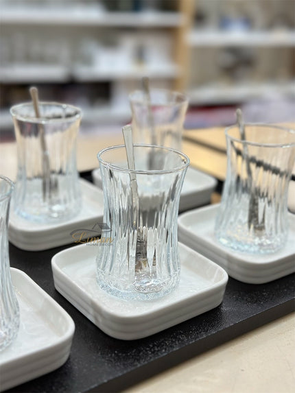 ACR ACR Bianco Perla Vierkant Theeset 18 Delig | 6 Persoons