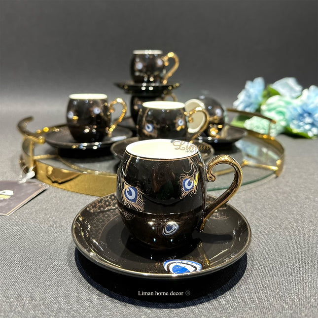 ACR ACR Good Luck Espressoset 12 Delig | 6 Persoons Zwart