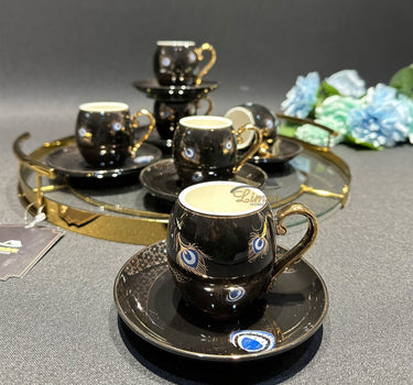 ACR ACR Good Luck Espressoset 12 Delig | 6 Persoons Zwart