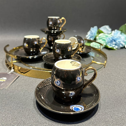 ACR ACR Good Luck Espressoset 12 Delig | 6 Persoons Zwart