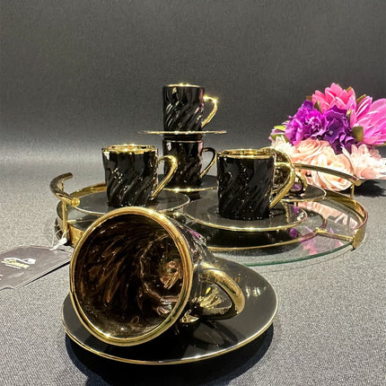 ACR ACR Honeymoon Espressoset 12 Delig | 6 Persoons Zwart