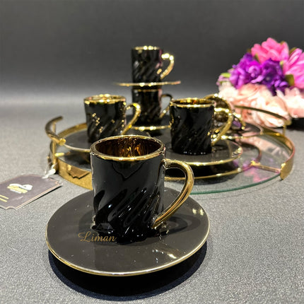 ACR ACR Honeymoon Espressoset 12 Delig | 6 Persoons Zwart